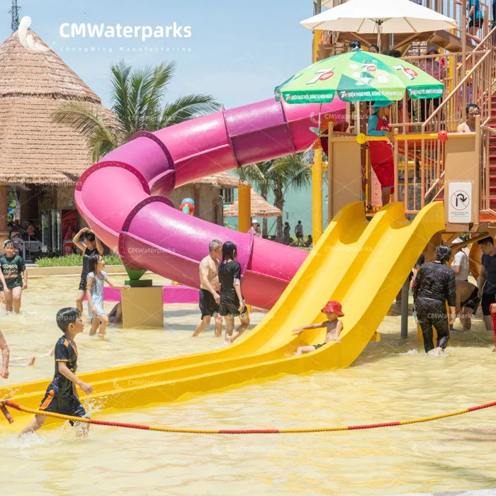 Medium-Sized Family Water Park Slide Paddling Pool Water House for Kids Fun Amusement Equipment MegaBDM