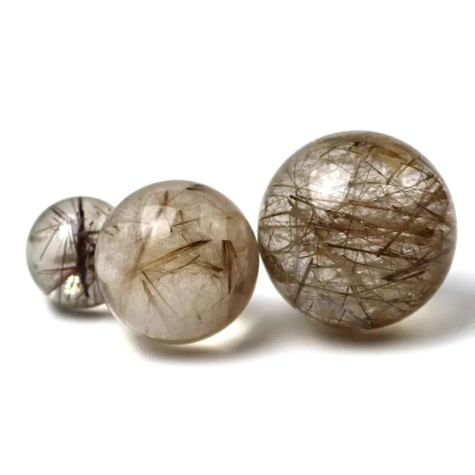 Natural Rutilated Quartz Crystal Ball Sphere for Sale