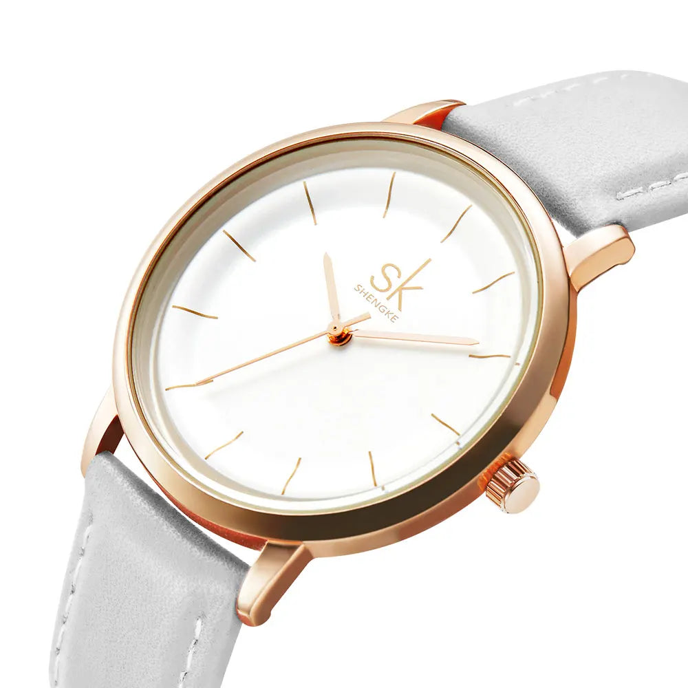 Shengke Ultra Thin Women Watches Elegant Design Fashion Ladies Watch Waterproof Female Quartz Wristwatch Montre Femme #K0110