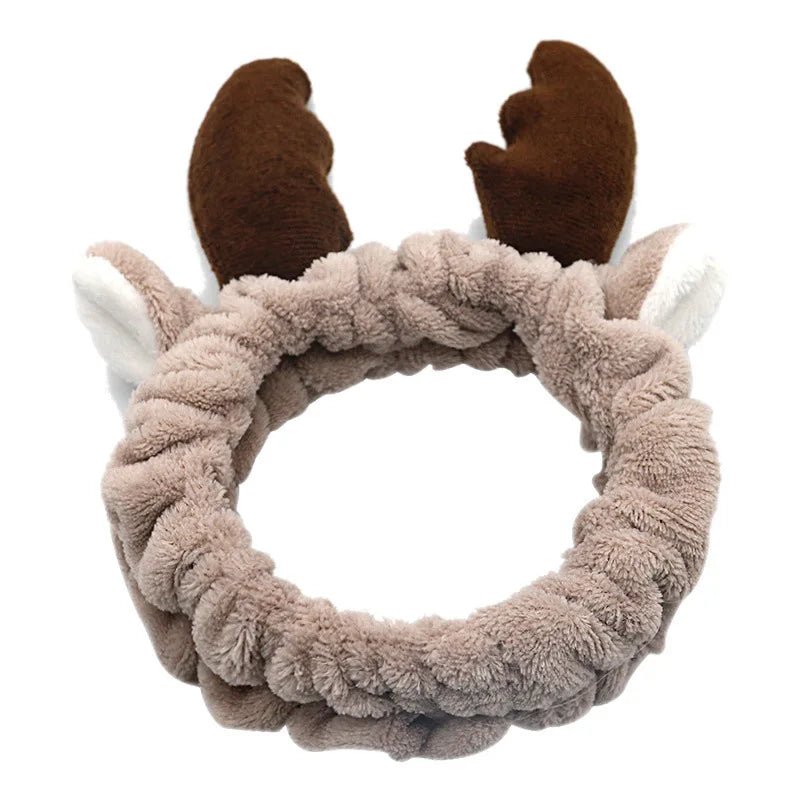 20 Pcs MOQ High Density Coral Velvet Hairband Wash Face Hairbands Makeup Microfiber Elastic Hair Band