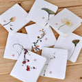 Vintage Chinese Style Flower Greeting Cards With Paper Envelope New Year Festival Holiday Card Random