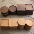 Wholesale Factory OEM Acacia Cork Bamboo coaster Walnut Wooden coaster Beech coaster for Coffee Cup DH9484