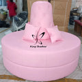 Pink High Quality Super Comfortable Waiting Chairs Fabric Sofa European Design Solid Wood Frame High-Density Foam 45kg/cbm Hotel