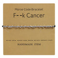Personalized Card Gold Silver Plated Brass Beads Custom BFF Friend Family I Love You Faith Morse Code Bracelet Jewelry for Women