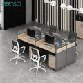 High Quality Modern Wooden Office Workstation 120 Degree Flexible 6-Person Office Partition Adjustable Panels for Commercial Use