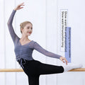 Women's Spandex/Nylon Drawstring Ruched Mesh Long Sleeve Sheer Unitard Ballet Dance Top for Training