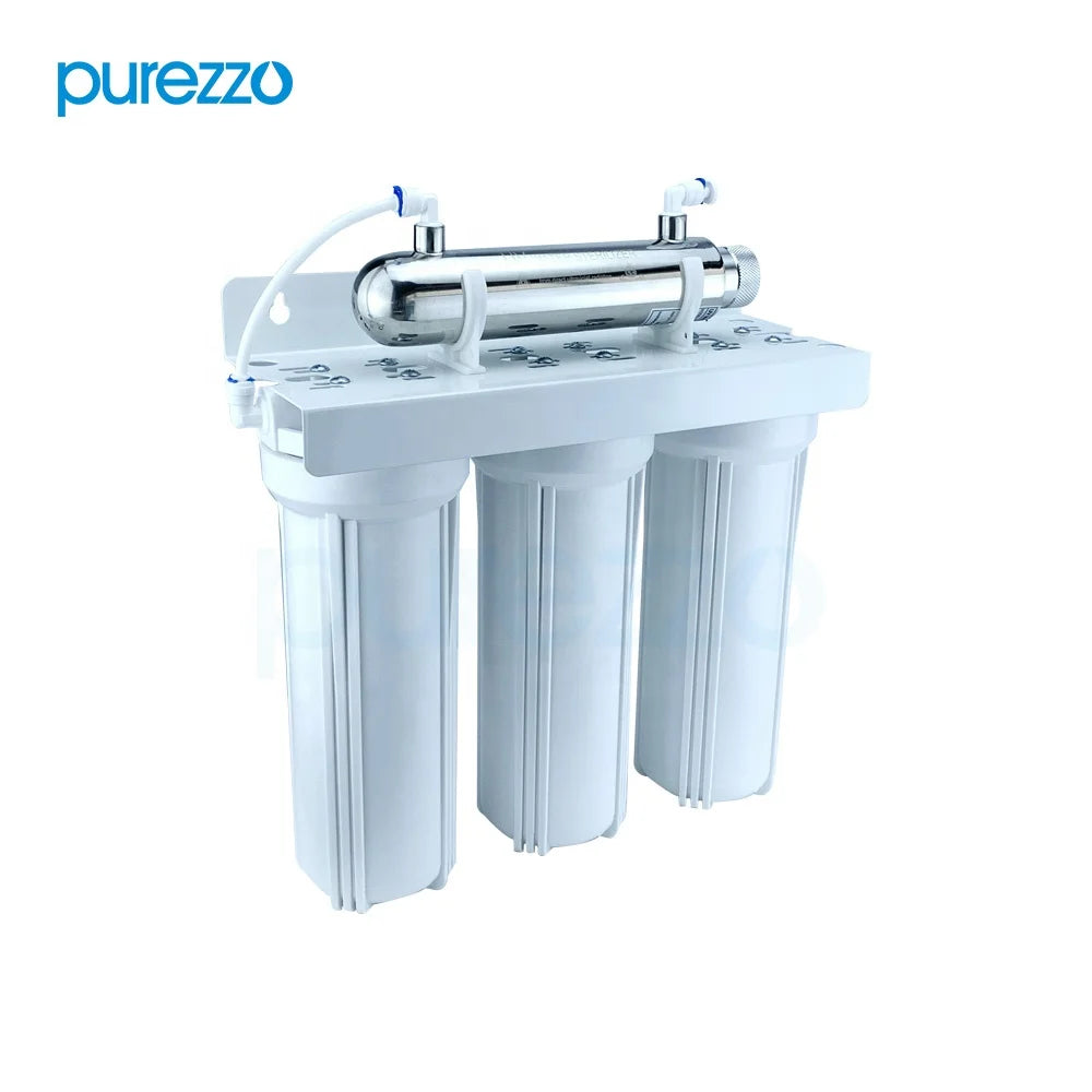 10 Inch 3-Stage Home Water Purification System for Household RV Car with Replacement Filters to Remove Rust Residual Chlorine