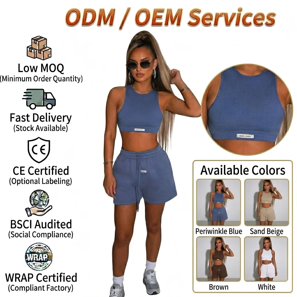 2026 Custom Logo Sleeveless Sexy Women Fitness Yoga Set Women 2 Piece Yoga Low Cut Bra Set Women Seamless Fitness Wear