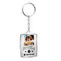 Creative Key Chain Pendant Color Printing Picture Frame Pendant Can Be Engraved Acrylic Photo Titanium Steel Key Chain