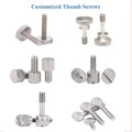 Custom Stainless Steel Hand Thumb Screw Slotted Flat Knurled Head M3 M4 M5 M6 Machine Thumb Screw M8