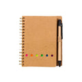 Custom A6 Spiral Notebook Eco-Friendly Kraft Paper Recycled Pen Sticky Note Promotional Notebook A6 Spiral Notebook Custom