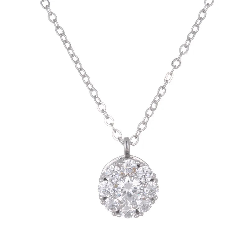 S925 Sterling Silver Trembles Link Chain Necklace Female Korean Fashion Simple Silver Jewelry with Rotating Feature