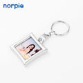 Custom Made Metal  Keychain Lobster Buckle Photo Frame Keychain Sublimation Photo Metal  Keychain