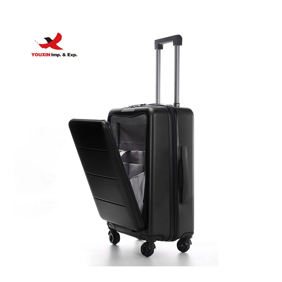 RTS Bulk Mixed Order Hot Sale PC Smart Luggage TSA Lock Carry on Custom Travel Trolley Case Front Opening Suitcases Luggage