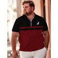Men's Classic Red Black Striped for Polo Shirt Zipper European American Trend Fashion Logo Hot Sale E-Commerce Bestseller ODM