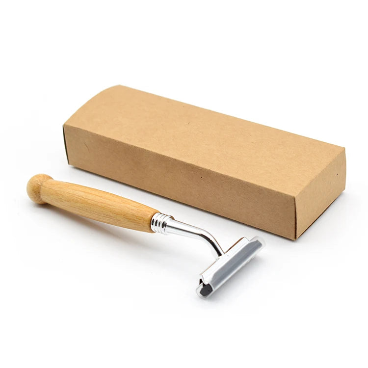 Custom logo Hotel Biodegradable Men razor Eco Friendly Bamboo Handle Shaving razor for Face
