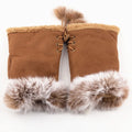 Wholesale 2022 Fashion Real Natural Rabbit Fur Suede Leather Women Winter Fingerless Gloves with 20 Colors