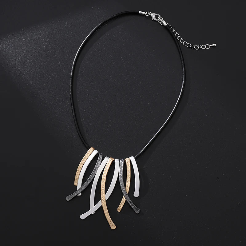 TongLing New Multi Color Hypoallergenic Pendant Necklace Fashion Ladies Adjustable Choker Necklace for Daily