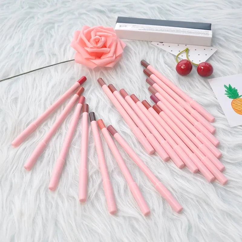 Matte Lip Liners Lipstick OEM logo Beauty Cosmetics Private Label Waterproof Lip Liner Pencil Long Lasting