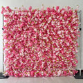 Popular Wholesales Custom  5D Flowers Wall Party Decoration Fabric Cloth Hanging Artificial Flower Wall for Wedding Decoration
