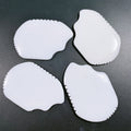 Natural Gem Gua Sha Facial Tool Spiky Shape Scraping Board White Jade Guasha