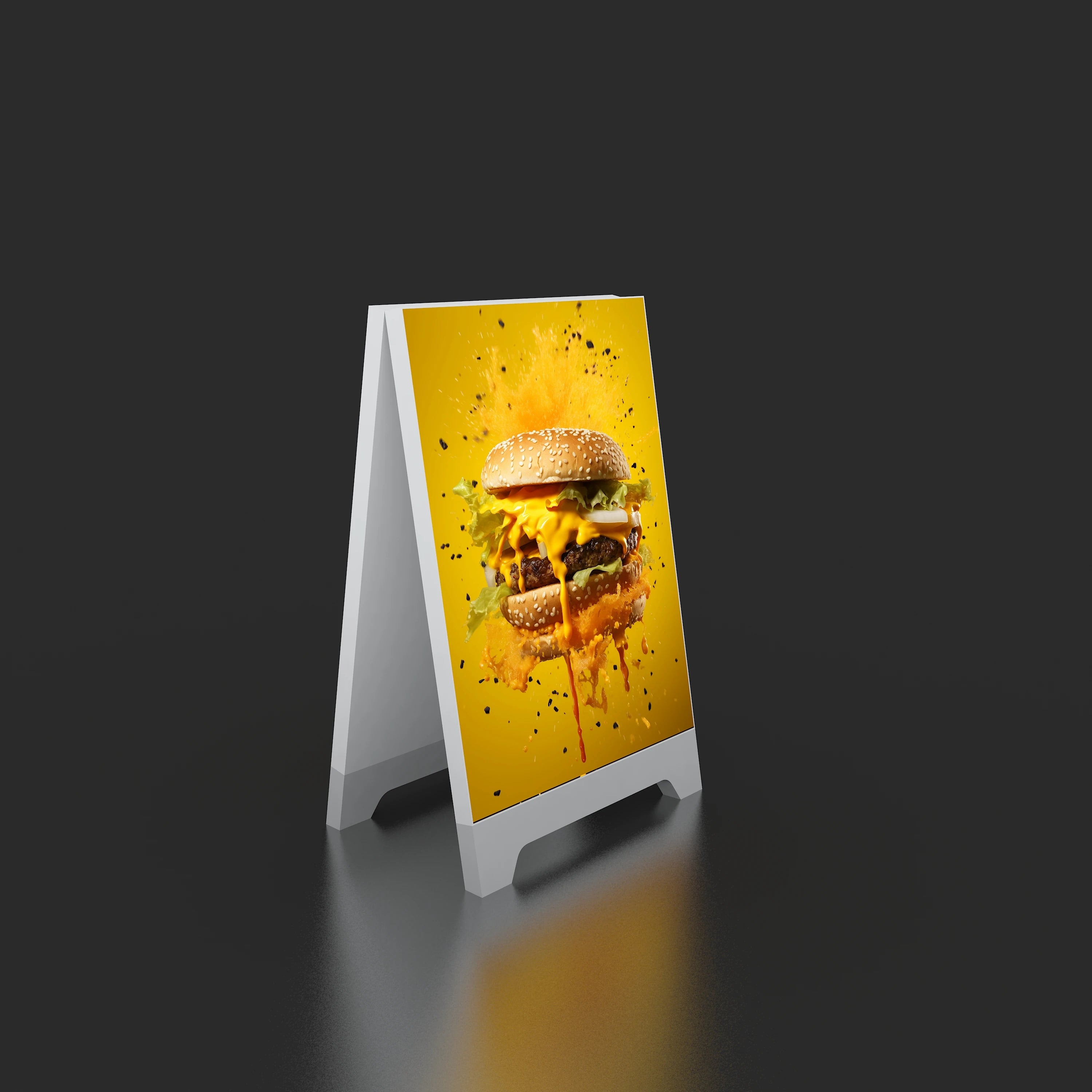 A-NEW Factory SEG Poster Outdoor Floor Stand Advertising LED Poster Aluminum Frame Heat-Transfer Printing