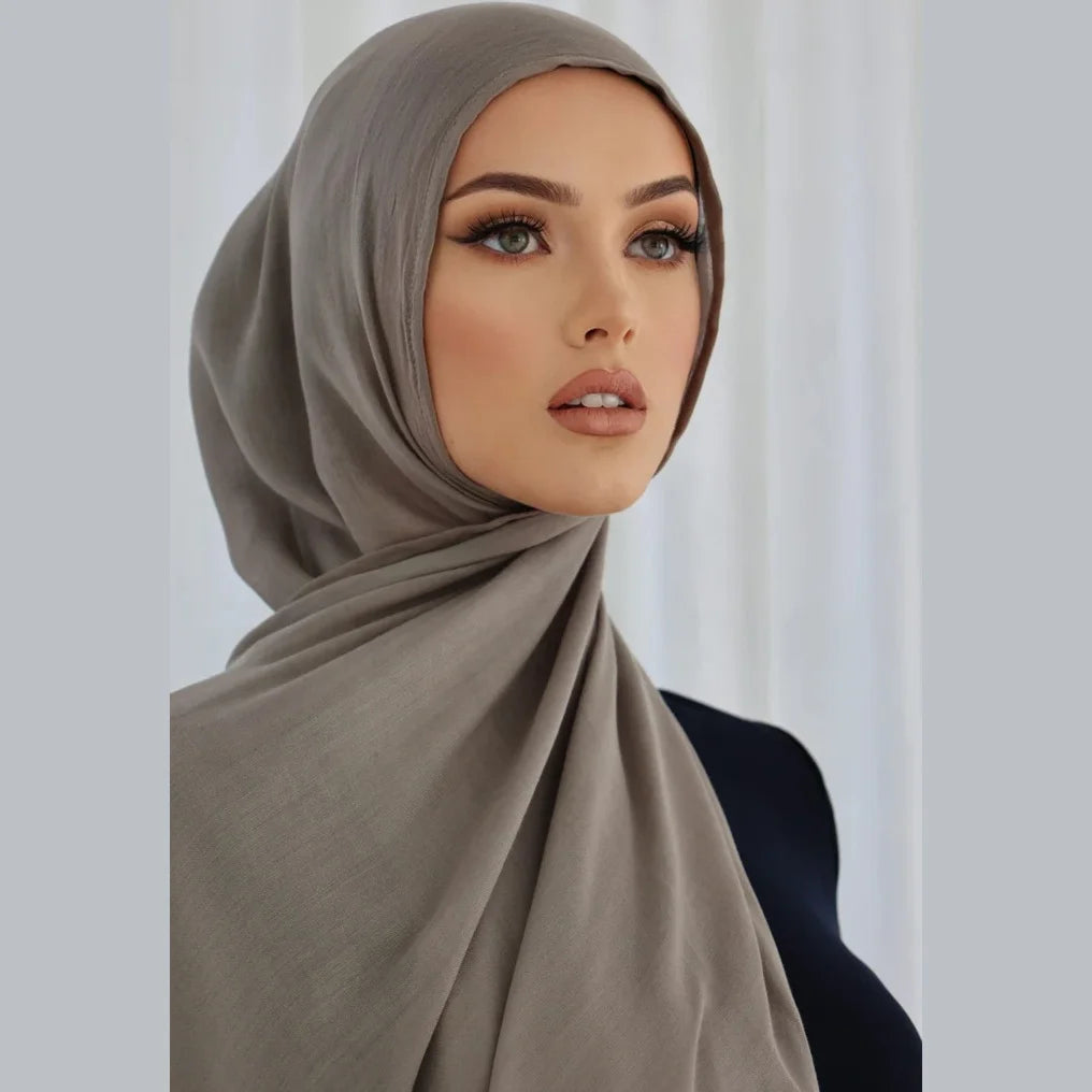 Premium Quality Breathable Environmental Woven Hijabs Headwraps Modal Cotton Rayon Viscose Shawl