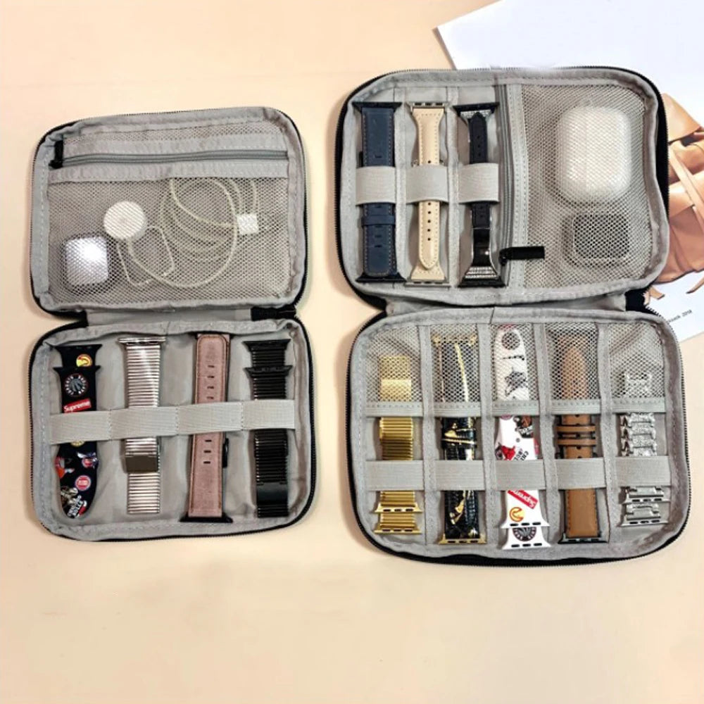 Portable Waterproof Watch Straps Storage Bag Case Travel Watch Band Carrying Bag Pouch