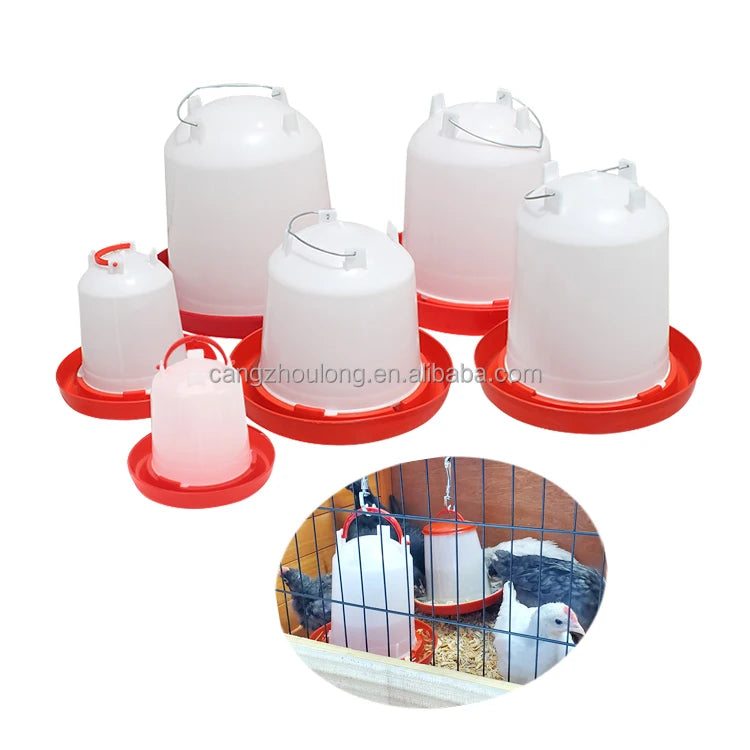 YYB LM74 Automatic Poultry Drinking Bucket Plastic Animal Drinker Barrel for Chicken Farm