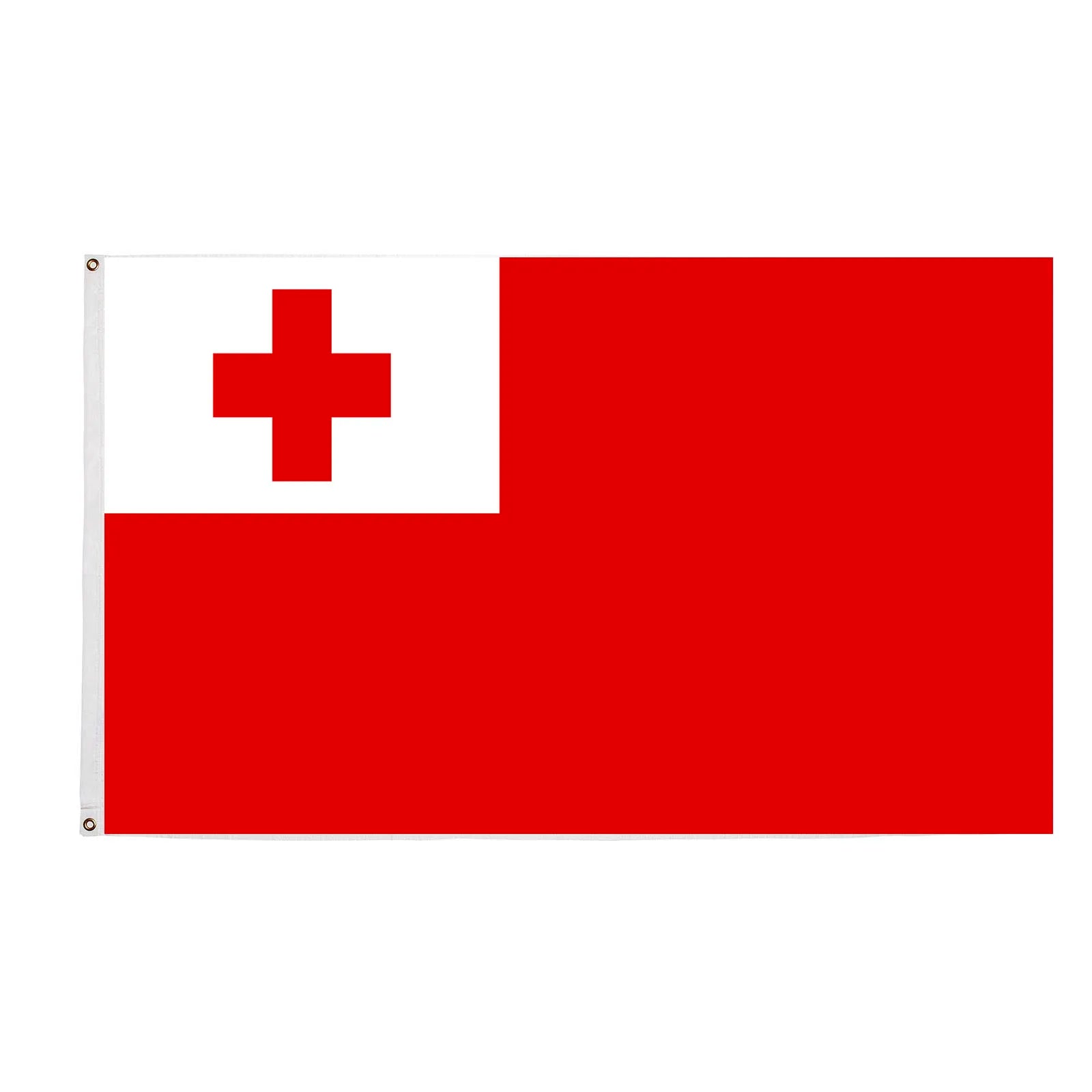 Ready to Ship 100% Polyester 3x5ft Stock Factory Printed to Tongan Tonga Flag