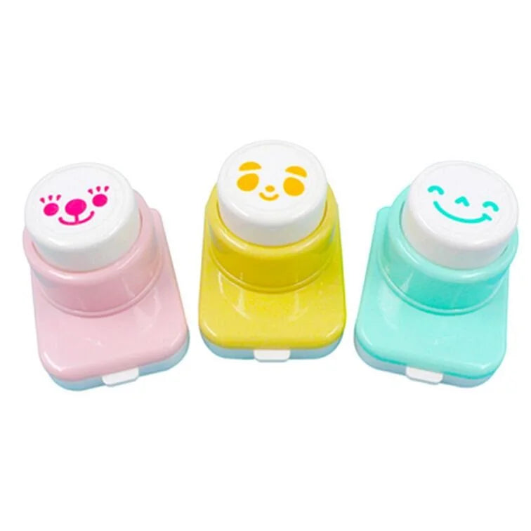 Orealmi Japanese Style 3pcs Plastic Sushi Serving Set Panda Face Seaweed Nori Punch Device Cutter DIY Sushi Tool Set for Rice