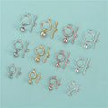 Wholesale Gold Plated OT Clasps 925 Sterling Silver Beads Pendant OT Toggle Clasps for DIY Bracelet Making
