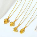 Women's 18k Gold Plated Stainless Steel Necklace New Shinny Summer Love Heart Hypoallergenic Pendant Necklace for Gifts