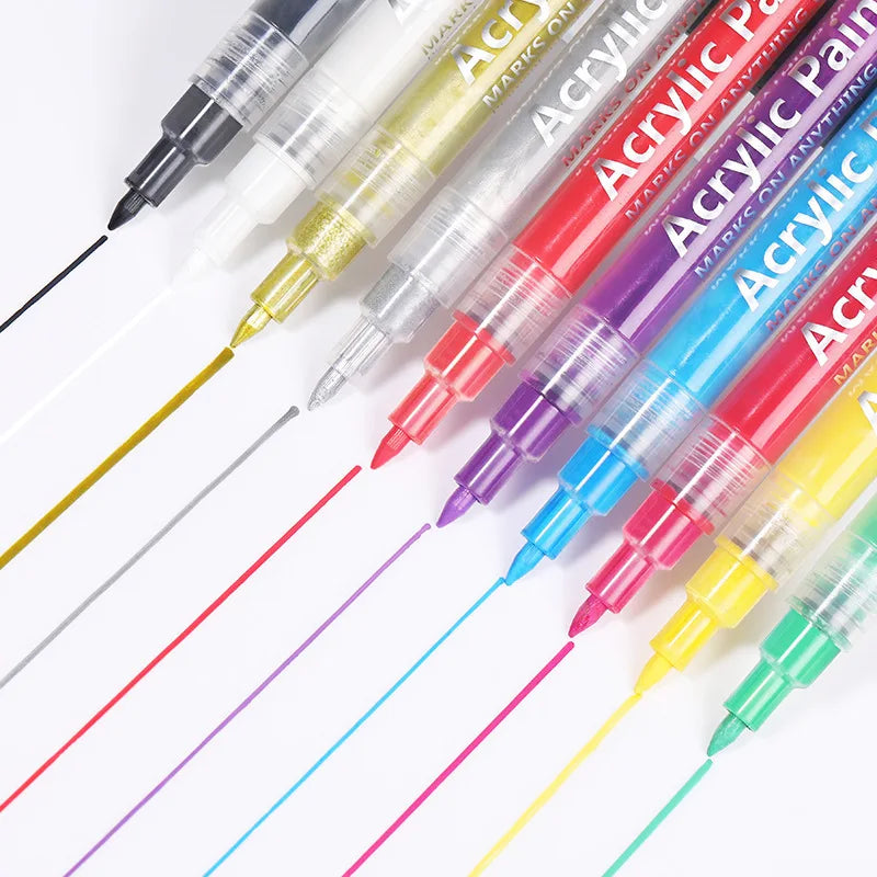 Nail Brush 3d Marker Graffiti Pen Drawing Nail Painting Pen Hook Line Nail Art Tools Acrylic Paint Marker Pen