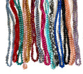 60 Inch Crystal Beaded Necklace Knotted Bead Necklace Long Knotted Bead Necklace Double Wrap Crystal
