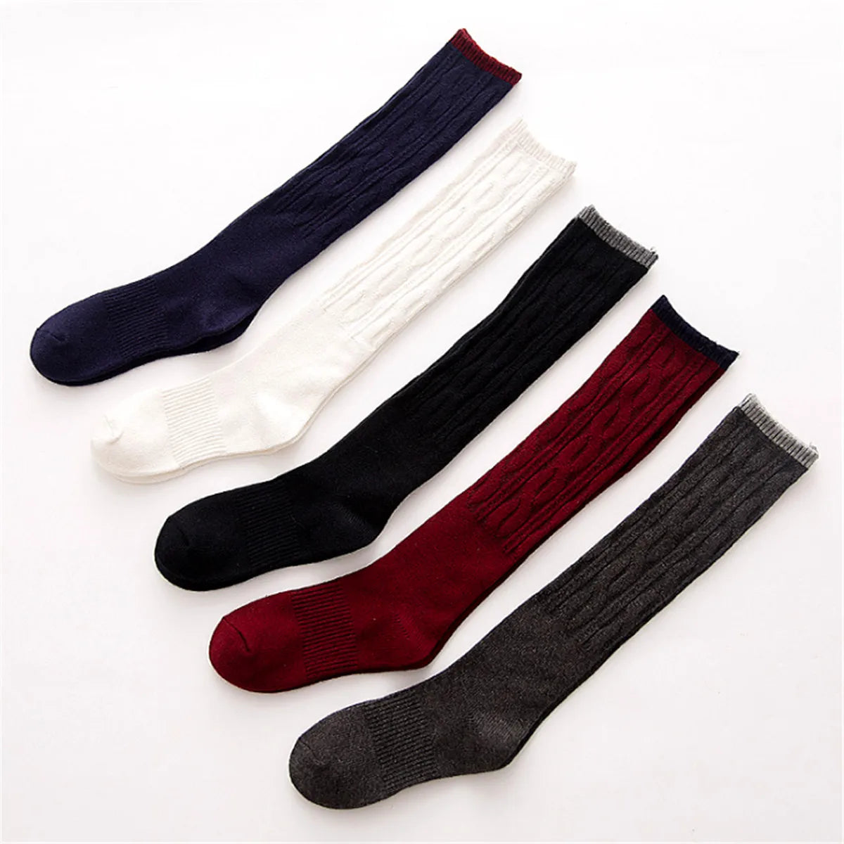 1 Pair Women Lady Angora Wool Knee-High Winter Warm Thick Soft Comfort Boot Sock Gift