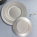 Modern Stainless Steel Round Plate Dish Eco-Friendly Matte Finish Solid Pattern Serving Tray for Parties