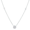 Top Selling Circle Necklace Cubic Zircon 925 Sterling Silver Jewelry Fashion Dainty Pendent Necklace