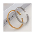 Fashion Cuff 18K Gold Titanium Steel C-shaped Mesh Adjustable Stainless Steel Bangles Bracelets