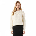 Custom Wholesale Autumn and Winter Loose and Breathable Ladies Pullover Knitted Lady Hand Hook Flower Round Collar Long Sleeve