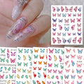 Wholesale Cartoon Butterfly Design Nail Sticker Self-Adhesive 3D Butterfly Nail Art Stickers