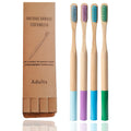 Custom Wholesale Biodegradable Eco Friendly Black Soft Bamboo Tooth Brush Charcoal Bambo Bambu Bamboo Toothbrush