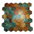 Colorful Hexagon Self Adhesive Tiles Waterproof Flexible Wall Tile Peel and Stick Mosaic Tile for Kitchen Backsplash Interior