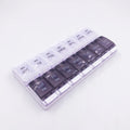 7-Day AM/PM BPA Free Plastic Pill Organizer Easy Open Push Button Weekly Pill Case for Travel Use Large Storage