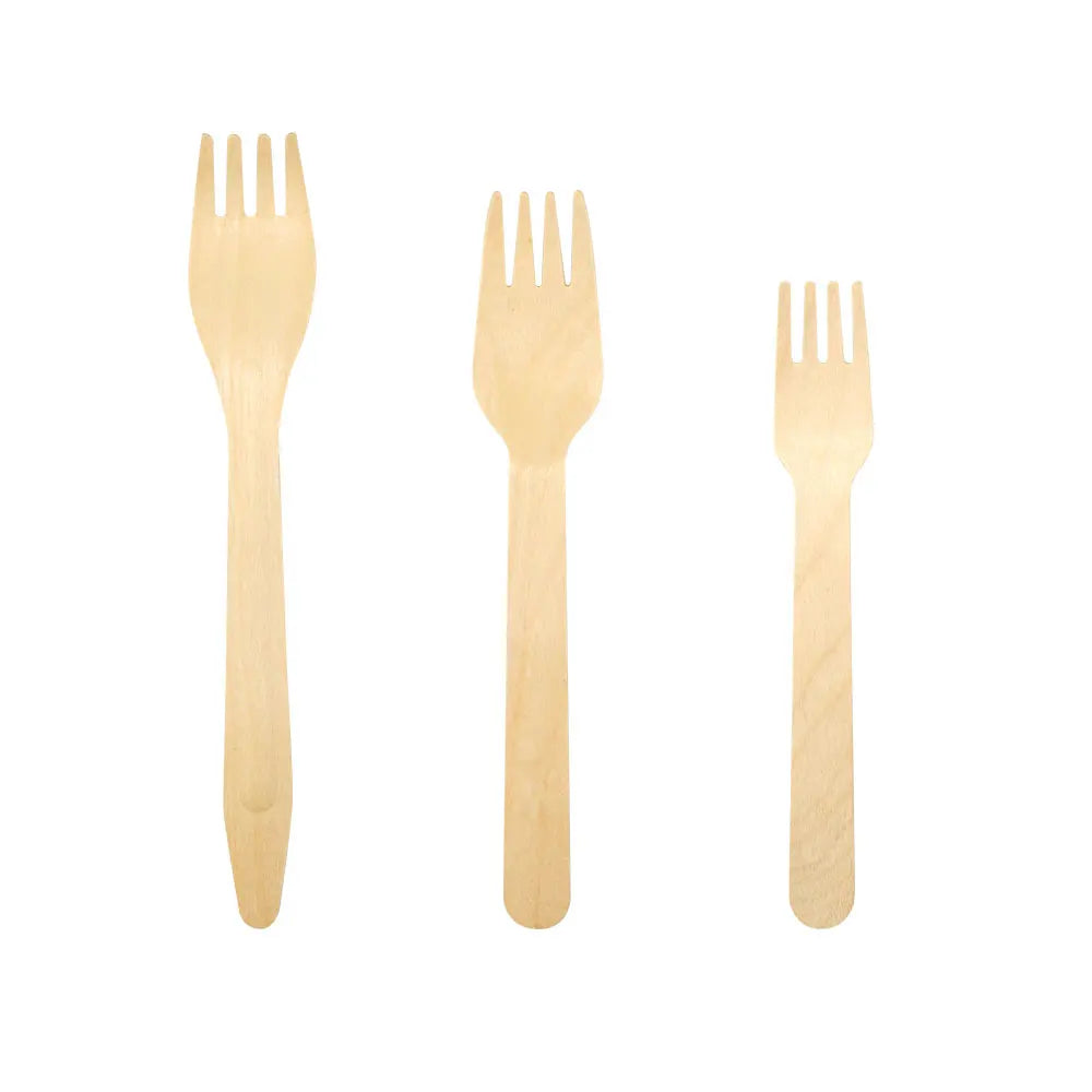 Disposable Wooden Cutlery Fork 165 160 140 Tableware Compostable Cutlery