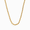 Fenny Wholesale 18K PVD Plated Waterproof Fashion Basic Solid Chunky Rope Chain Stainless Steel Necklace for Women