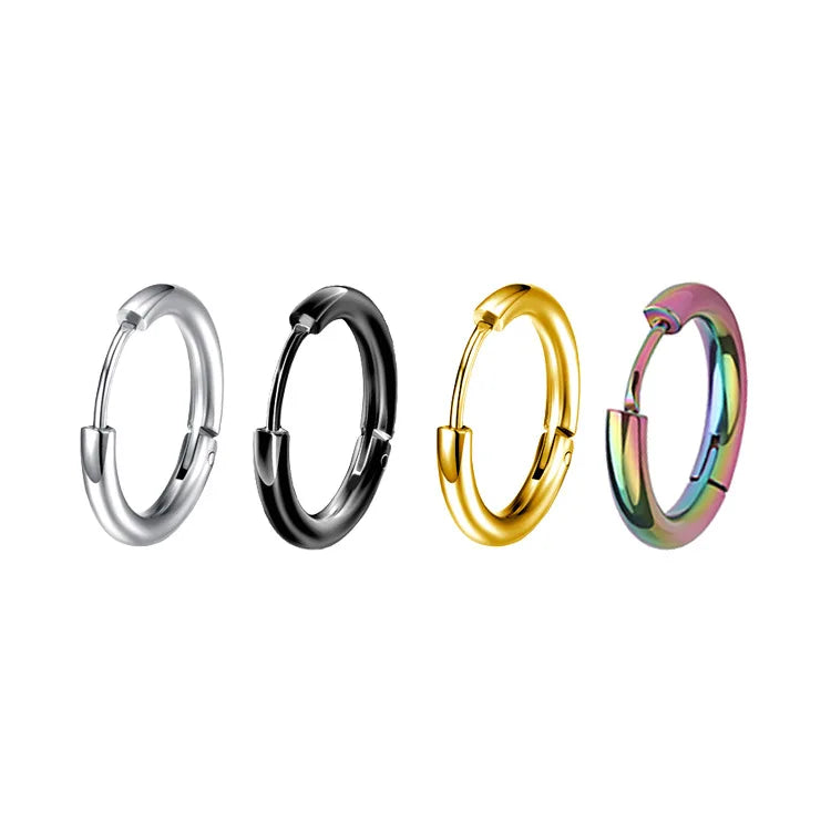 Stainless Steel 18k Gold Plated 1.6/2/2.5mm Custom Women Men Wholesale Piercing Thin Circle Anti-Allergi Small Hoop Earrings