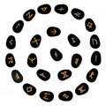 Tailai 24pcs Wizard Rune Set - Alchemical Wood Carved Meditation Altar Divination Tools & Home Decorative Wooden Cards