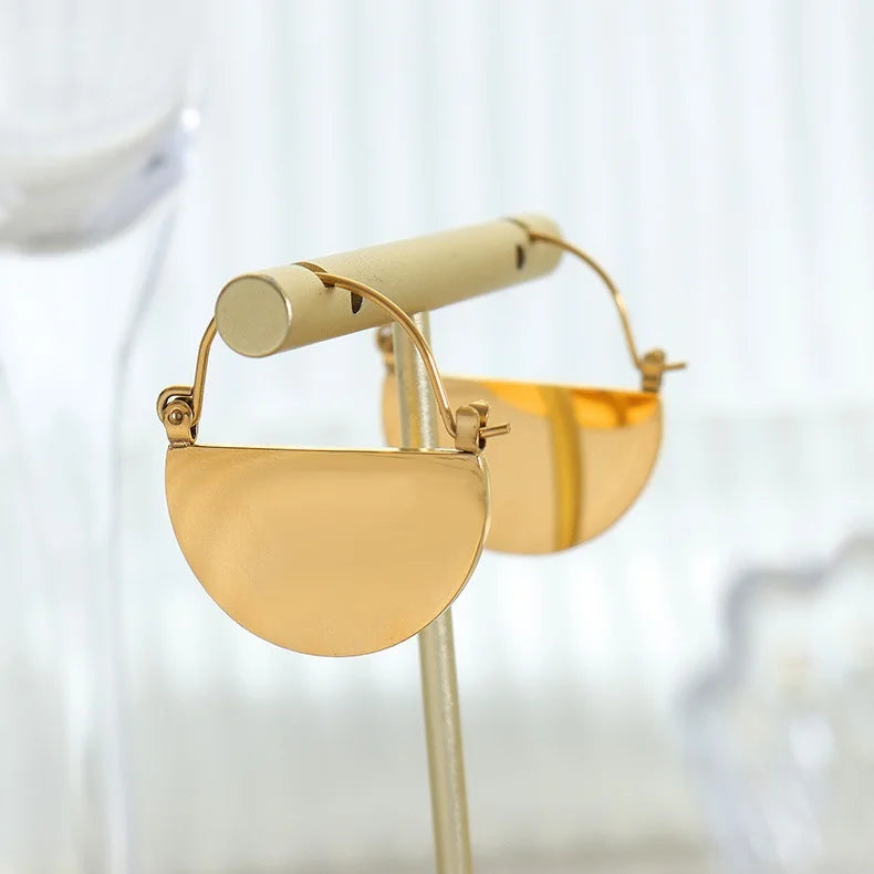 2022 Summer Ins Fashion Modern Large Earrings Female Jewelry Stainless Steel Designer Earrings
