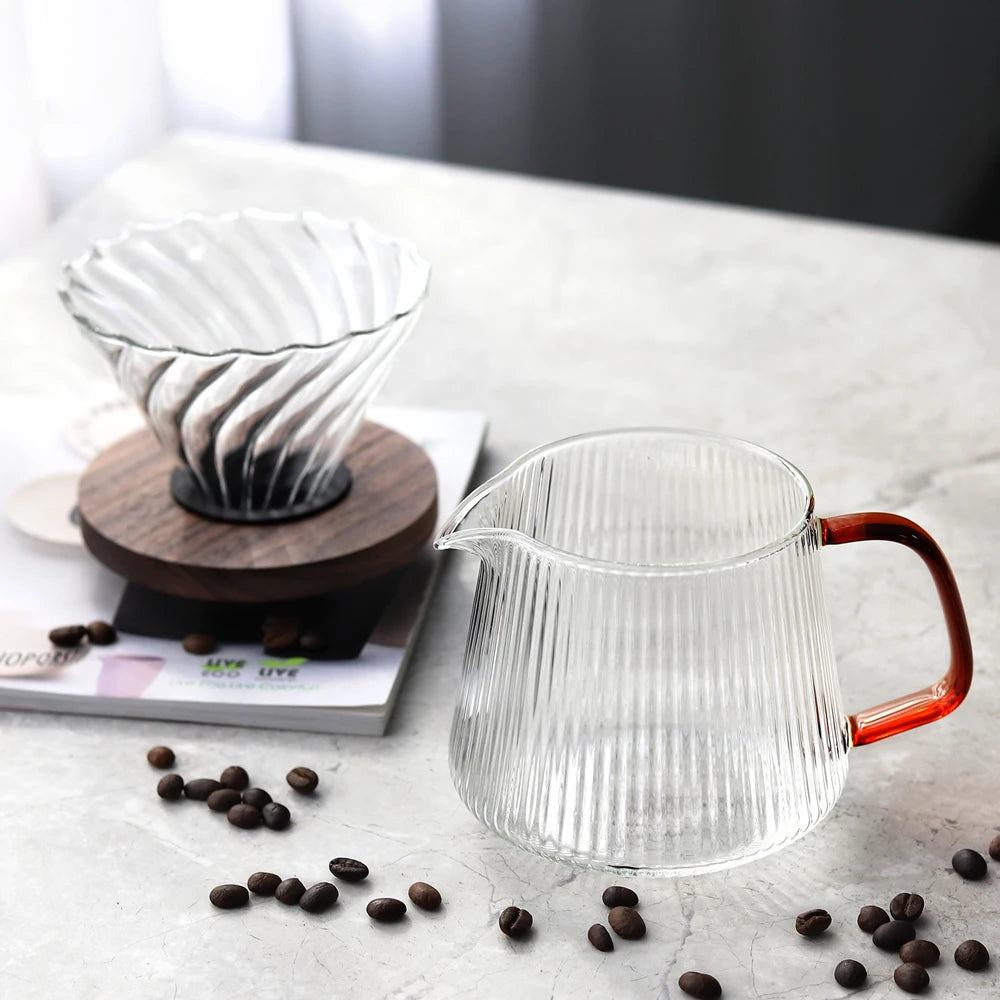 New Arrivals Hot Sale Chefshere Eco-Friendly Borosilicate Glass Barista Coffee Tools Accessories Pour Dripper Coffee Tea Tools
